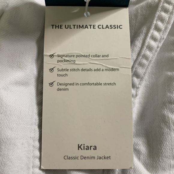 JAG Kiara Classic Denim Jacket Size XS In White - Picture 6 of 12